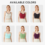 Reggiseno sportivo donna con coppe fisse e supporto laterale