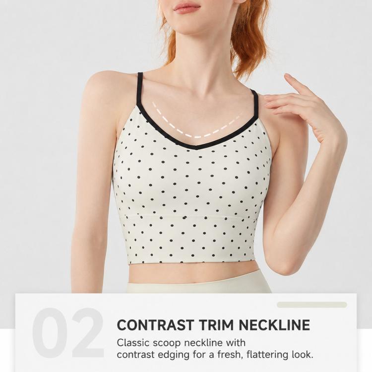 Reggiseno sportivo donna con coppe fisse e supporto laterale