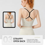 Reggiseno sportivo donna con coppe fisse e supporto laterale