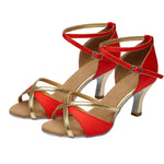 Scarpe da ballo latino donna sandali tacco 5 cm suola camoscio