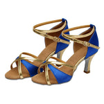 Scarpe da ballo latino donna tacco 5 cm suola camoscio