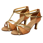 Scarpe da ballo latino donna tacco 5 cm suola camoscio