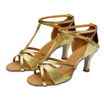 Scarpe da ballo latino donna tacco 5 cm suola camoscio