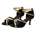 Scarpe da ballo latino donna sandali tacco 5 cm suola camoscio