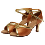 Scarpe da ballo latino donna tacco 5 cm suola camoscio