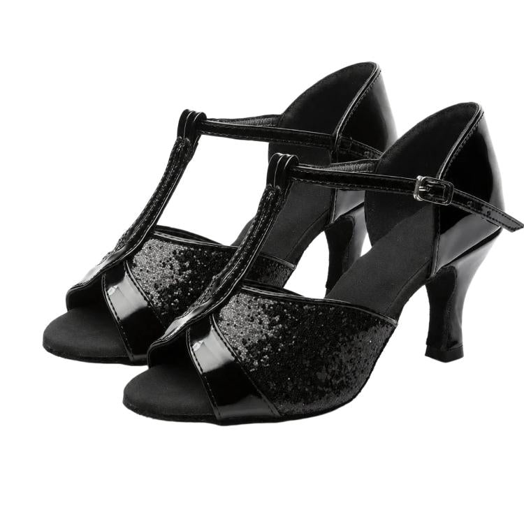 Scarpe da ballo latino donna tacco 5 cm suola camoscio