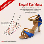 Scarpe da ballo latino donna tacco 5 cm suola camoscio