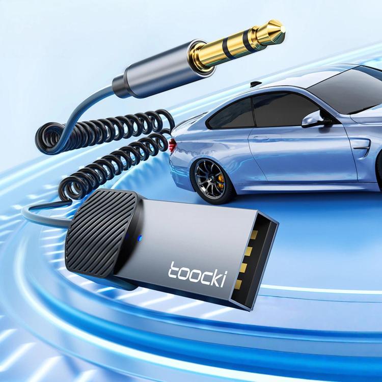 Adattatore Aux Bluetooth 5.4 con microfono e jack 3,5 mm