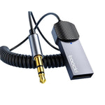 Adattatore Aux Bluetooth 5.4 con microfono e jack 3,5 mm