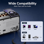 Adattatore Aux Bluetooth 5.4 con microfono e jack 3,5 mm