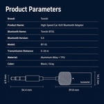 Adattatore Aux Bluetooth 5.4 con microfono e jack 3,5 mm