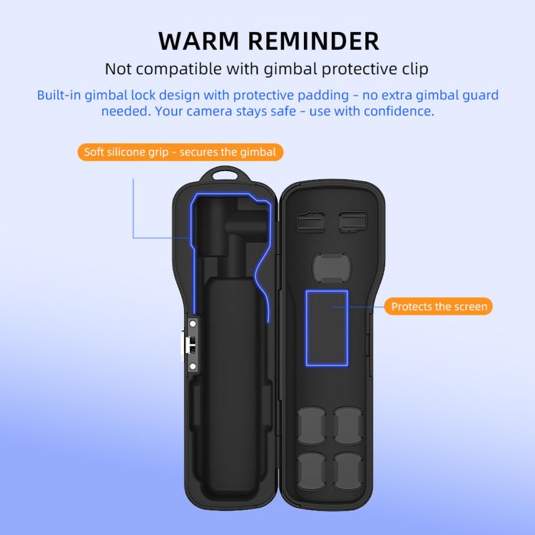 Custodia protettiva con porta filtri per DJI Osmo Pocket 4 e 3