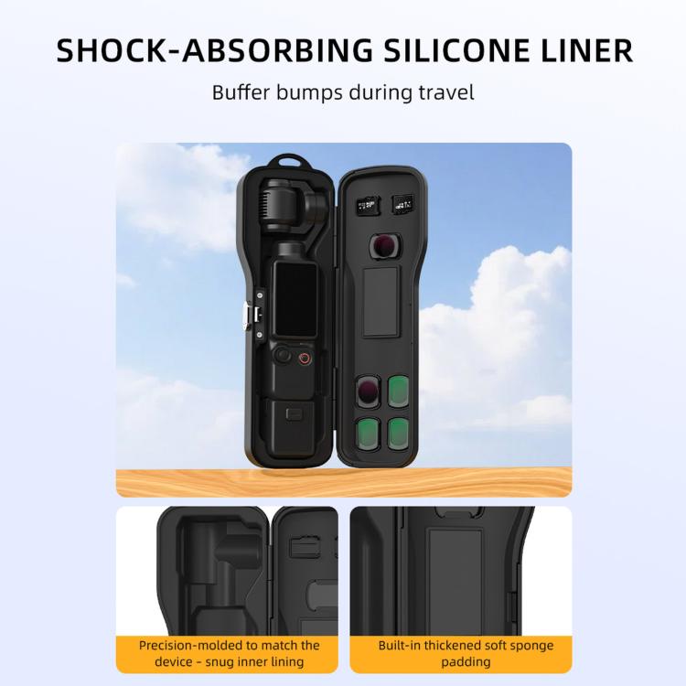 Custodia protettiva con porta filtri per DJI Osmo Pocket 4 e 3
