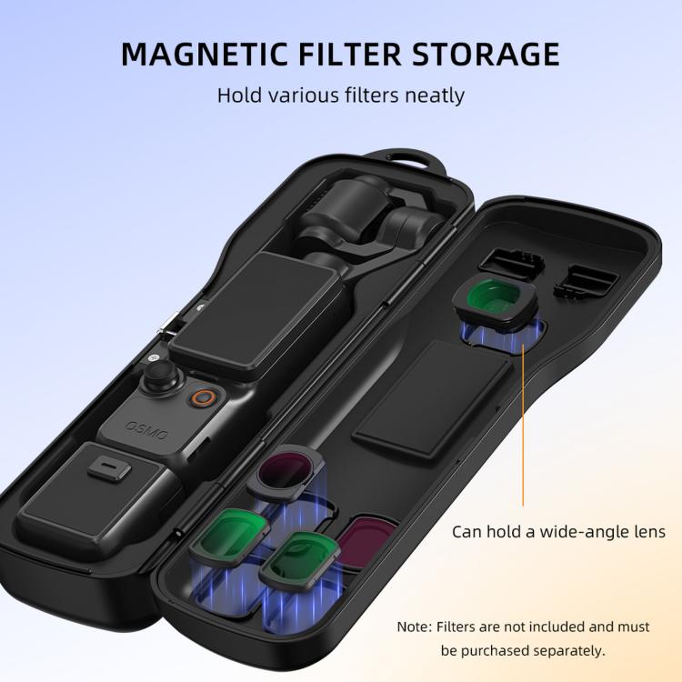 Custodia protettiva con porta filtri per DJI Osmo Pocket 4 e 3