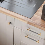Maniglia a T zigrinata in alluminio per mobili 128-256 mm