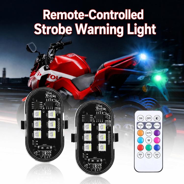 Luce stroboscopica LED telecomandata per auto e moto