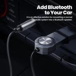 Adattatore AUX per auto Toocki Bluetooth 5.4 con cavo a spirale da USB a jack da 3,5 mm, ricevitore audio wireless con microfono., BT-02