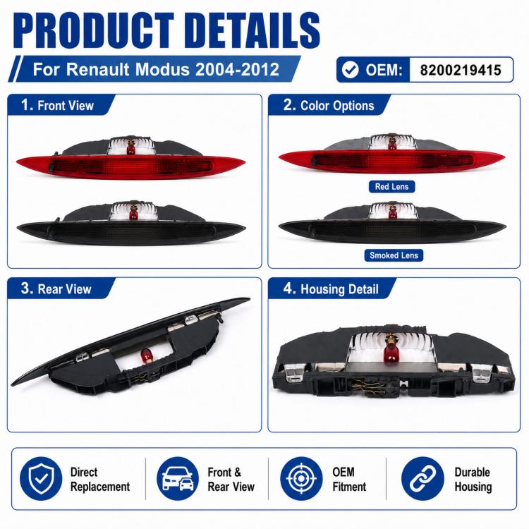 Spia avvertimento freno LED per Renault Modus 2004-2012