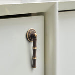 Maniglia per mobili in ottone massiccio con design bambù