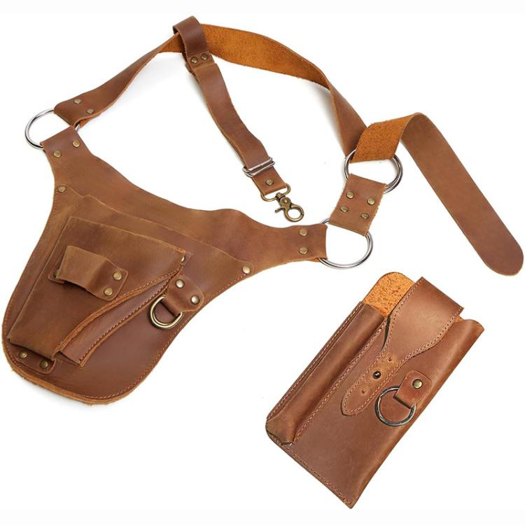 Marsupio vintage in pelle stile punk multifunzionale