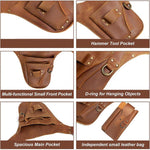 Marsupio vintage in pelle stile punk multifunzionale