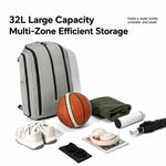 Zaino da basket REMOID 32L con tasca separata per indumenti bagnati nero