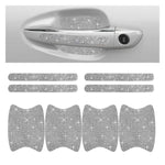Set 8 adesivi con strass per maniglie e battitacco auto