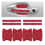 Set 8 adesivi con strass per maniglie e battitacco auto
