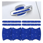 Set 8 adesivi con strass per maniglie e battitacco auto