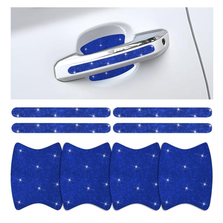 Set 8 adesivi con strass per maniglie e battitacco auto