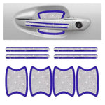 Set 8 adesivi con strass per maniglie e battitacco auto