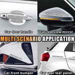 Set 8 adesivi con strass per maniglie e battitacco auto