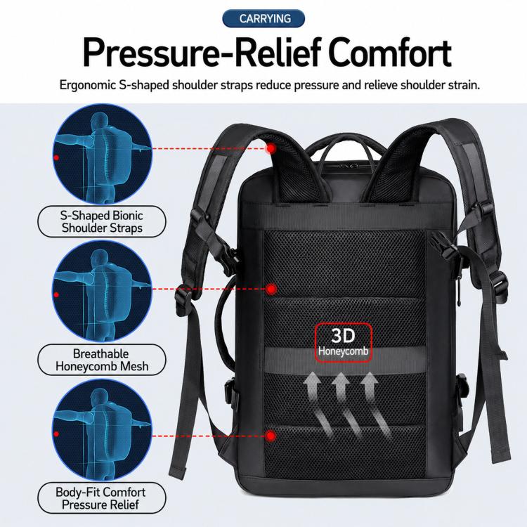 Zaino espandibile REMOID per laptop 15,6" resistente all'acqua