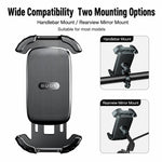 Supporto telefono moto BUDK T02 rinforzato e retrattile