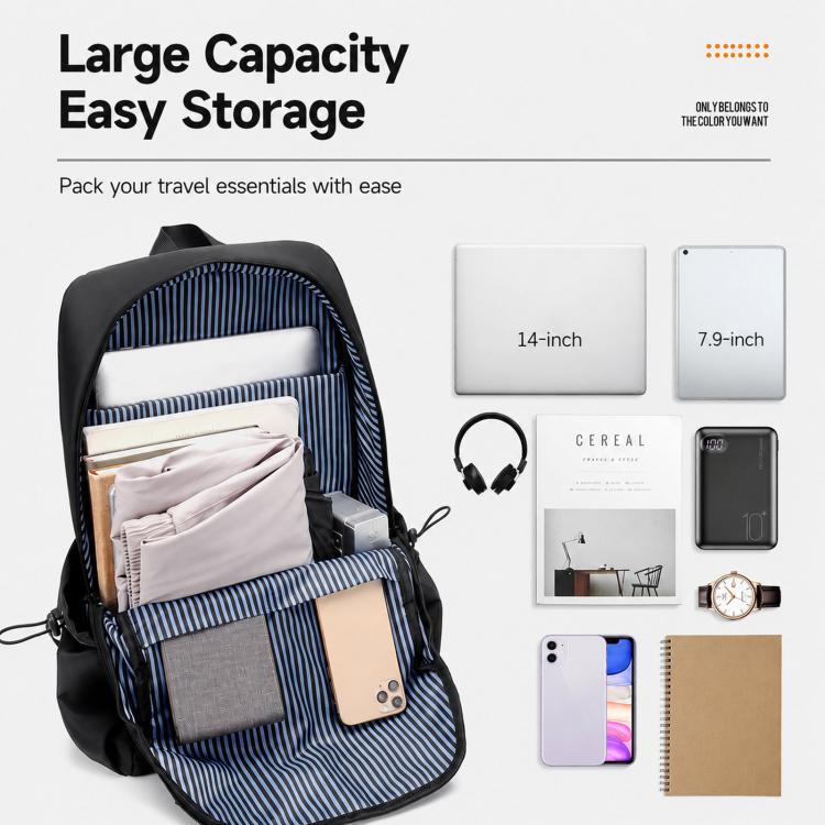 Zaino sottile resistente all'acqua per laptop fino a 14 pollici