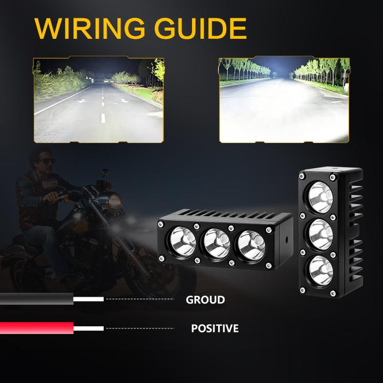 Faro ad alta potenza da 42 W per griglia di auto e camion, E17, E17+1-to-2 Wiring Harness