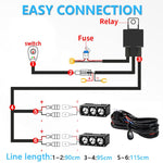 Faro ad alta potenza da 42 W per griglia di auto e camion, E17, E17+1-to-2 Wiring Harness