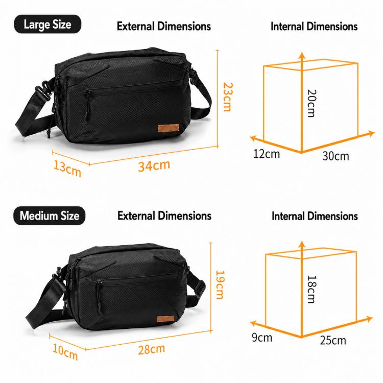Borsa a tracolla impermeabile per fotocamera Cwatcun D325