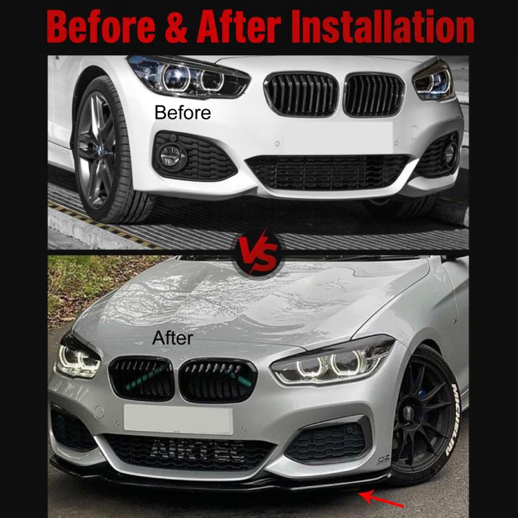 Adesivo per spoiler anteriore per BMW Serie 1 F20/F21 118i 120i M-Pack2 2015-2019