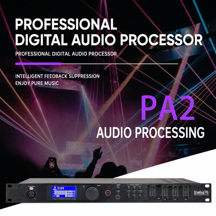 PA2 Processore audio digitale per la gestione degli altoparlanti, 2 ingressi, 6 uscite, crossover DSP, EU Plug, US Plug, UK Plug