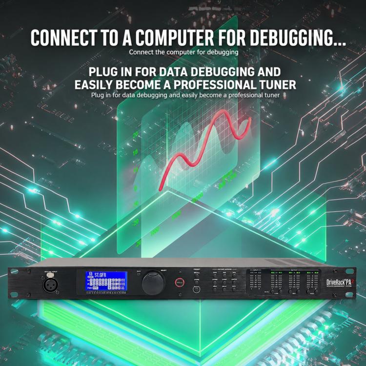 PA2 Processore audio digitale per la gestione degli altoparlanti, 2 ingressi, 6 uscite, crossover DSP, EU Plug, US Plug, UK Plug