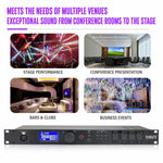 PA2 Processore audio digitale per la gestione degli altoparlanti, 2 ingressi, 6 uscite, crossover DSP, EU Plug, US Plug, UK Plug