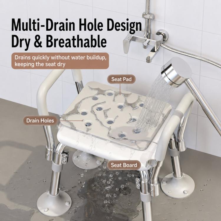 Sedia da bagno antiscivolo con ventose regolabile