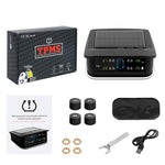 Sistema TPMS monitoraggio pressione pneumatici solare LED