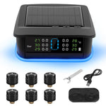 Sistema TPMS monitoraggio pressione pneumatici solare LED