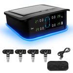 Sistema TPMS monitoraggio pressione pneumatici solare LED