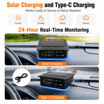 Sistema TPMS monitoraggio pressione pneumatici solare LED