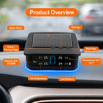 Sistema TPMS monitoraggio pressione pneumatici solare LED
