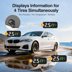 Sistema TPMS monitoraggio pressione pneumatici USB 5V