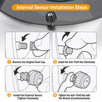 Sistema TPMS monitoraggio pressione pneumatici USB 5V